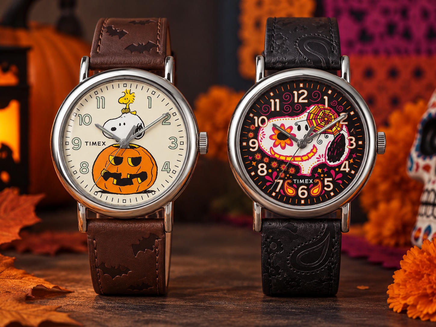 Snoopy celebrates Halloween and Day of the Dead