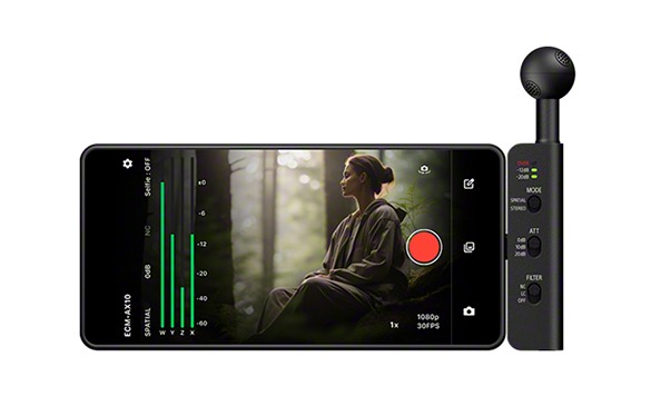 Sony unveils ECM-AX10 microphone for recording spatial audio on smartphones